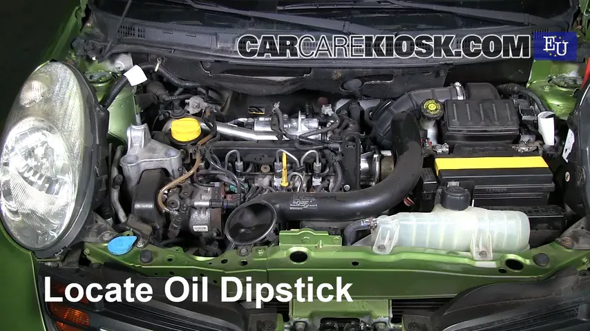 2005 Nissan Micra dCi 1.5L 4 Cyl. Turbo Diesel Huile Vérifier le niveau de l'huile